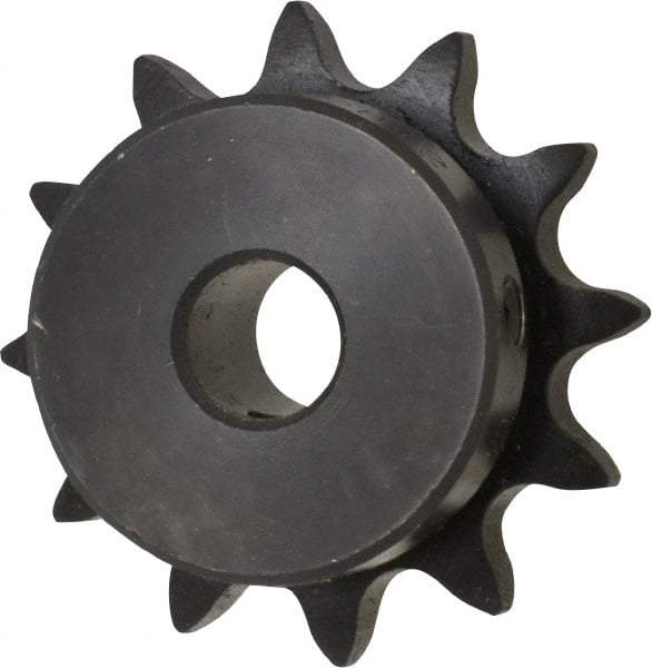Browning - 12 Teeth, 1/2" Chain Pitch, Chain Size 40, Finished Bore Sprocket - 1/2" Bore Diam, 1.775" Pitch Diam, 2.17" Outside Diam - Americas Industrial Supply