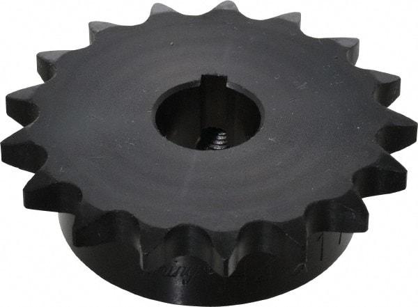 Browning - 17 Teeth, 1/2" Chain Pitch, Chain Size 40, Finished Bore Sprocket - 3/4" Bore Diam, 2.721" Pitch Diam, 2.96" Outside Diam - Americas Industrial Supply