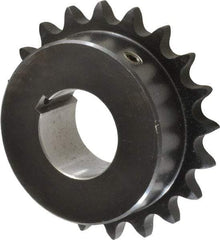 Browning - 20 Teeth, 1/2" Chain Pitch, Chain Size 40, Finished Bore Sprocket - 1-1/4" Bore Diam, 3.196" Pitch Diam, 3.45" Outside Diam - Americas Industrial Supply