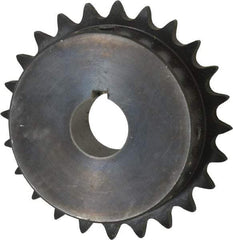 Browning - 24 Teeth, 1/2" Chain Pitch, Chain Size 40, Finished Bore Sprocket - 1" Bore Diam, 3.831" Pitch Diam, 4.1" Outside Diam - Americas Industrial Supply