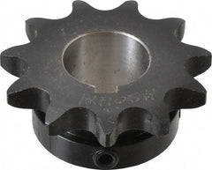 Browning - 11 Teeth, 5/8" Chain Pitch, Chain Size 50, Finished Bore Sprocket - 1" Bore Diam, 2-7/32" Pitch Diam, 2-1/2" Outside Diam - Americas Industrial Supply