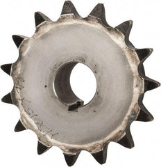 Browning - 15 Teeth, 5/8" Chain Pitch, Chain Size 50, Finished Bore Sprocket - 7/8" Bore Diam, 3" Pitch Diam, 3.32" Outside Diam - Americas Industrial Supply