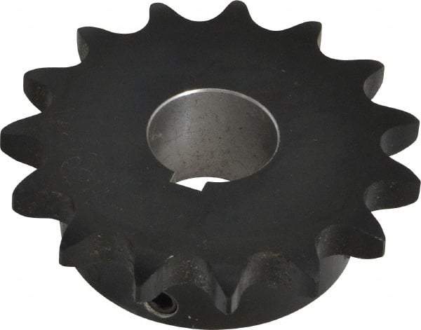 Browning - 15 Teeth, 5/8" Chain Pitch, Chain Size 50, Finished Bore Sprocket - 1" Bore Diam, 3" Pitch Diam, 3.32" Outside Diam - Americas Industrial Supply