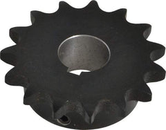 Browning - 15 Teeth, 5/8" Chain Pitch, Chain Size 50, Finished Bore Sprocket - 1" Bore Diam, 3" Pitch Diam, 3.32" Outside Diam - Americas Industrial Supply