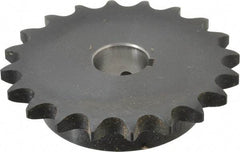 Browning - 20 Teeth, 5/8" Chain Pitch, Chain Size 50, Finished Bore Sprocket - 1" Bore Diam, 4" Pitch Diam, 4.32" Outside Diam - Americas Industrial Supply