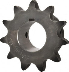 Browning - 11 Teeth, 3/4" Chain Pitch, Chain Size 60, Finished Bore Sprocket - 1-1/4" Bore Diam, 2.662" Pitch Diam, 2.96" Outside Diam - Americas Industrial Supply
