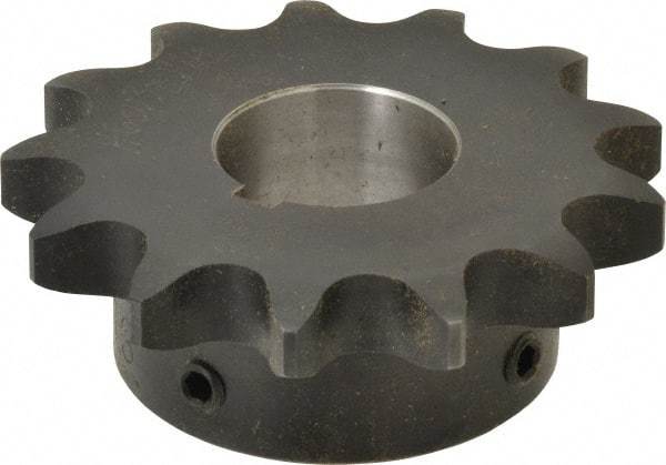 Browning - 13 Teeth, 3/4" Chain Pitch, Chain Size 60, Finished Bore Sprocket - 1-1/4" Bore Diam, 3.134" Pitch Diam, 3.45" Outside Diam - Americas Industrial Supply