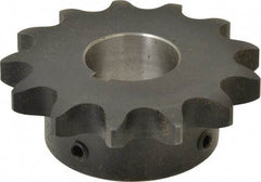 Browning - 13 Teeth, 3/4" Chain Pitch, Chain Size 60, Finished Bore Sprocket - 1-1/4" Bore Diam, 3.134" Pitch Diam, 3.45" Outside Diam - Americas Industrial Supply