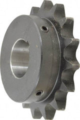 Browning - 15 Teeth, 3/4" Chain Pitch, Chain Size 60, Finished Bore Sprocket - 1-1/4" Bore Diam, 3.607" Pitch Diam, 3.98" Outside Diam - Americas Industrial Supply
