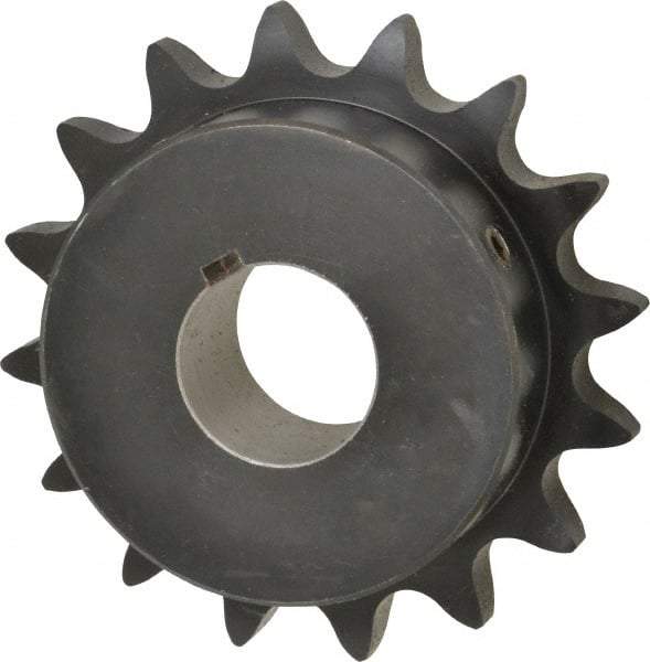 Browning - 16 Teeth, 3/4" Chain Pitch, Chain Size 60, Finished Bore Sprocket - 1-1/4" Bore Diam, 3-27/32" Pitch Diam, 4.22" Outside Diam - Americas Industrial Supply