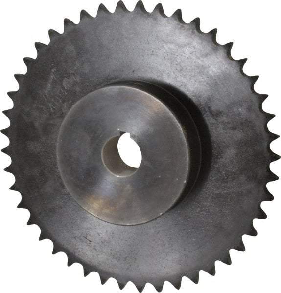 Browning - 45 Teeth, 1/2" Chain Pitch, Chain Size 40, Finished Bore Sprocket - 1" Bore Diam, 7.168" Pitch Diam, 7.45" Outside Diam - Americas Industrial Supply