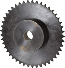 Browning - 45 Teeth, 1/2" Chain Pitch, Chain Size 40, Finished Bore Sprocket - 1" Bore Diam, 7.168" Pitch Diam, 7.45" Outside Diam - Americas Industrial Supply
