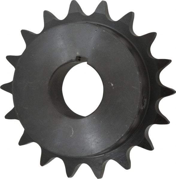 Browning - 18 Teeth, 5/8" Chain Pitch, Chain Size 50, Finished Bore Sprocket - 1-3/16" Bore Diam, 3.599" Pitch Diam, 3.92" Outside Diam - Americas Industrial Supply