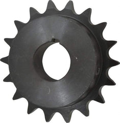 Browning - 18 Teeth, 5/8" Chain Pitch, Chain Size 50, Finished Bore Sprocket - 1-3/16" Bore Diam, 3.599" Pitch Diam, 3.92" Outside Diam - Americas Industrial Supply
