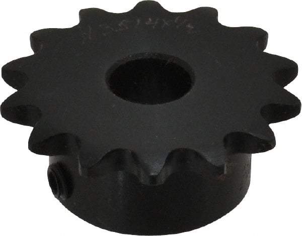 Browning - 14 Teeth, 3/8" Chain Pitch, Chain Size 35, Finished Bore Sprocket - 1/2" Bore Diam, 1.685" Pitch Diam, 1.87" Outside Diam - Americas Industrial Supply
