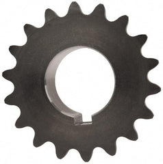 Browning - 18 Teeth, 3/8" Chain Pitch, Chain Size 35, Finished Bore Sprocket - 1" Bore Diam, 2.159" Pitch Diam, 2.35" Outside Diam - Americas Industrial Supply