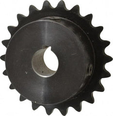 Browning - 22 Teeth, 3/8" Chain Pitch, Chain Size 35, Finished Bore Sprocket - 5/8" Bore Diam, 2.635" Pitch Diam, 2.83" Outside Diam - Americas Industrial Supply