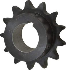 Browning - 13 Teeth, 3/4" Chain Pitch, Chain Size 60, Finished Bore Sprocket - 1-3/8" Bore Diam, 3.134" Pitch Diam, 3.45" Outside Diam - Americas Industrial Supply