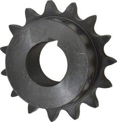 Browning - 15 Teeth, 3/4" Chain Pitch, Chain Size 60, Finished Bore Sprocket - 1-3/8" Bore Diam, 3.607" Pitch Diam, 3.98" Outside Diam - Americas Industrial Supply