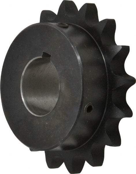 Browning - 16 Teeth, 3/4" Chain Pitch, Chain Size 60, Finished Bore Sprocket - 1-3/8" Bore Diam, 3-27/32" Pitch Diam, 4.22" Outside Diam - Americas Industrial Supply