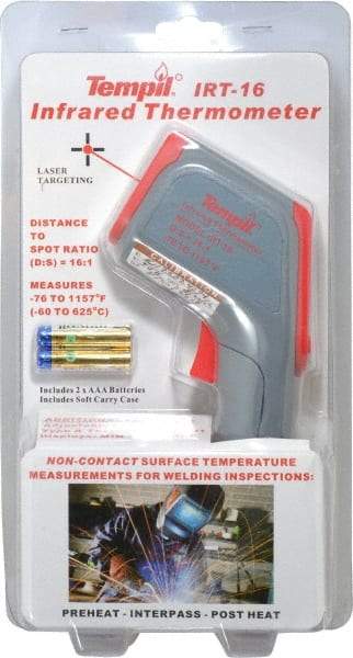 Tempil - -60 to 625°C (-76 to 1157°F) Infrared Thermometer - 16:1 Distance to Spot Ratio - Americas Industrial Supply