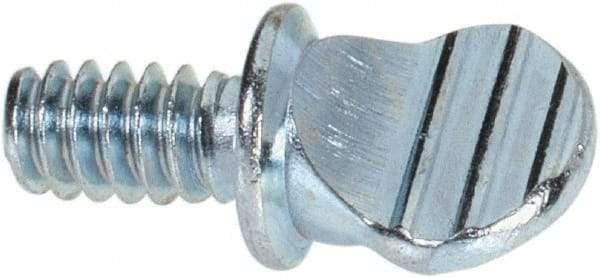 Value Collection - #6-32 Oval Shoulder Steel Thumb Screw - 1/4" OAL, 0.29" Head Height, Zinc-Plated Finish - Americas Industrial Supply