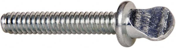 Value Collection - #6-32 Oval Shoulder Steel Thumb Screw - 3/4" OAL, 0.29" Head Height, Zinc-Plated Finish - Americas Industrial Supply