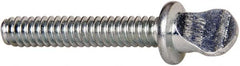 Value Collection - #6-32 Oval Shoulder Steel Thumb Screw - 3/4" OAL, 0.29" Head Height, Zinc-Plated Finish - Americas Industrial Supply