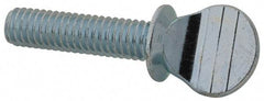 Value Collection - 5/16-18 Oval Shoulder Steel Thumb Screw - 1-1/4" OAL, 0.67" Head Height, Zinc-Plated Finish - Americas Industrial Supply