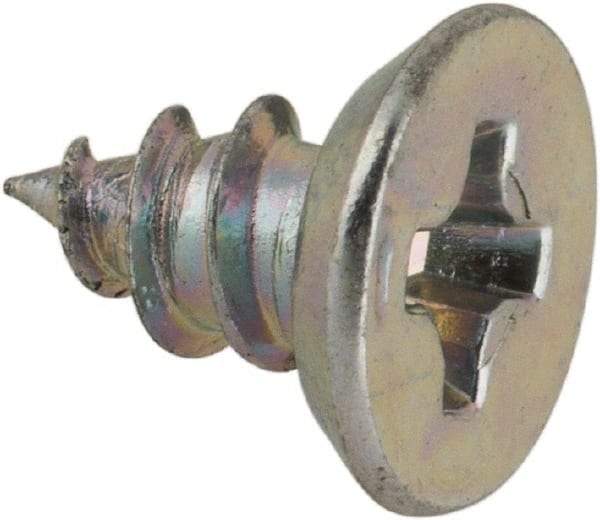 Value Collection - #6 Flat Head Phillips Sheet Metal Screw - Steel, 1/4" OAL, AISI 1016, ASME B18.6.3, ASME B18.6.4 & SAE J933, Grade 1016-1024 - Americas Industrial Supply