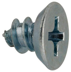 Value Collection - #8 Flat Head Phillips Sheet Metal Screw - Steel, 1/4" OAL, AISI 1016, ASME B18.6.3, ASME B18.6.4 & SAE J933, Grade 1016-1024 - Americas Industrial Supply