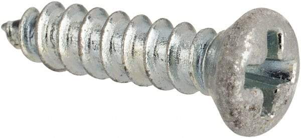 Value Collection - #4 Oval Head Phillips Sheet Metal Screw - Steel, 1/2" OAL, AISI 1016, ANSI/ASME B18.6.4, ASME B18.6.3 & SAE J933, Grade 1016-1024 - Americas Industrial Supply