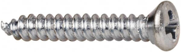 Value Collection - #4 Oval Head Phillips Sheet Metal Screw - Steel, 3/4" OAL, AISI 1016, ANSI/ASME B18.6.4, ASME B18.6.3 & SAE J933, Grade 1016-1024 - Americas Industrial Supply