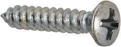 Value Collection - #6 Oval Head Phillips Sheet Metal Screw - Steel, 3/4" OAL, AISI 1016, ANSI/ASME B18.6.4, ASME B18.6.3 & SAE J933, Grade 1016-1024 - Americas Industrial Supply
