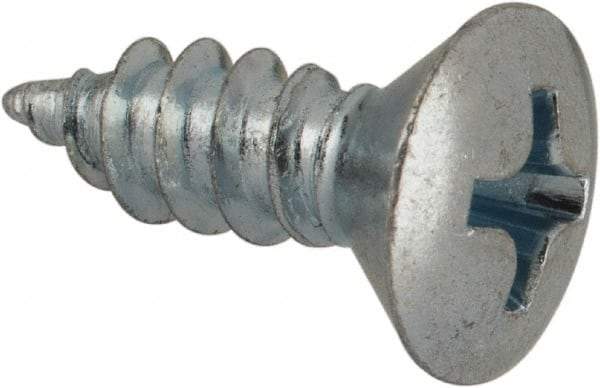 Value Collection - #8 Oval Head Phillips Sheet Metal Screw - Steel, 1/2" OAL, AISI 1016, ANSI/ASME B18.6.4, ASME B18.6.3 & SAE J933, Grade 1016-1024 - Americas Industrial Supply