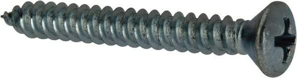 Value Collection - #10 Oval Head Phillips Sheet Metal Screw - Steel, 1-1/2" OAL, AISI 1016, ANSI/ASME B18.6.4, ASME B18.6.3 & SAE J933, Grade 1016-1024 - Americas Industrial Supply