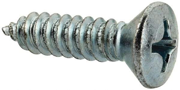 Value Collection - #14 Oval Head Phillips Sheet Metal Screw - Steel, 1" OAL, AISI 1016, ANSI/ASME B18.6.4, ASME B18.6.3 & SAE J933, Grade 1016-1024 - Americas Industrial Supply