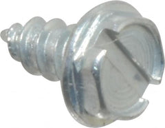 Value Collection - #4 Hex Washer Head Slotted Sheet Metal Screw - Steel, 1/4" Length Under Head, AISI 1016, ASME B18.6.3, ASME B18.6.4 & SAE J933, Grade 1016-1024 - Americas Industrial Supply