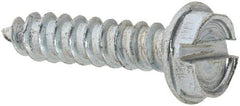 Value Collection - #4 Hex Washer Head Slotted Sheet Metal Screw - Steel, 1/2" Length Under Head, AISI 1016, ASME B18.6.3, ASME B18.6.4 & SAE J933, Grade 1016-1024 - Americas Industrial Supply