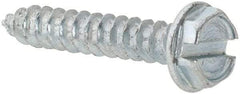 Value Collection - #4 Hex Washer Head Slotted Sheet Metal Screw - Steel, 5/8" Length Under Head, AISI 1016, ASME B18.6.3, ASME B18.6.4 & SAE J933, Grade 1016-1024 - Americas Industrial Supply