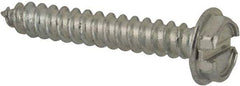 Value Collection - #4 Hex Washer Head Slotted Sheet Metal Screw - Steel, 3/4" Length Under Head, AISI 1016, ASME B18.6.3, ASME B18.6.4 & SAE J933, Grade 1016-1024 - Americas Industrial Supply