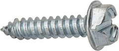 Value Collection - #10 Hex Washer Head Slotted Sheet Metal Screw - Steel, 7/8" Length Under Head, AISI 1016, ASME B18.6.3, ASME B18.6.4 & SAE J933, Grade 1016-1024 - Americas Industrial Supply