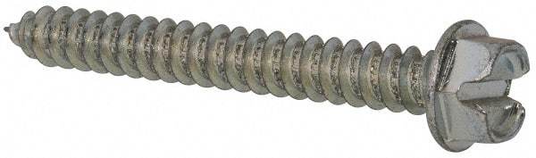Value Collection - #12 Hex Washer Head Slotted Sheet Metal Screw - Steel, 1-3/4" Length Under Head, AISI 1016, ASME B18.6.3, ASME B18.6.4 & SAE J933, Grade 1016-1024 - Americas Industrial Supply
