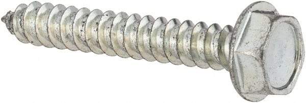 Value Collection - #10 Hex Washer Head Sheet Metal Screw - Steel, 1-1/4" Length Under Head, AISI 1016, ASME B18.6.3, ASME B18.6.4 & SAE J933, Grade 1016-1024 - Americas Industrial Supply