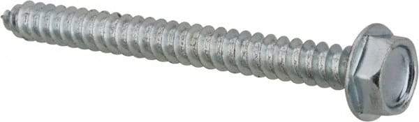 Value Collection - #10 Hex Washer Head Sheet Metal Screw - Steel, 2" Length Under Head, AISI 1016, ASME B18.6.3, ASME B18.6.4 & SAE J933, Grade 1016-1024 - Americas Industrial Supply