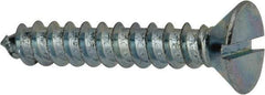 Value Collection - #14 Flat Head Slotted Sheet Metal Screw - Steel, 1-1/2" OAL, AISI 1016, ASME B18.6.3, ASME B18.6.4 & SAE J933, Grade 1016-1024 - Americas Industrial Supply