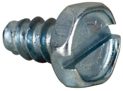 Value Collection - #6 Hex Head Slotted Sheet Metal Screw - Steel, 1/4" Length Under Head, AISI 1016, ASME B18.6.3 & SAE J933, Grade 1016-1024 - Americas Industrial Supply