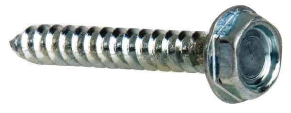 Value Collection - #6 Hex Washer Head Sheet Metal Screw - Steel, 1" Length Under Head, AISI 1016, ASME B18.6.3 & SAE J933, Grade 1016-1024 - Americas Industrial Supply