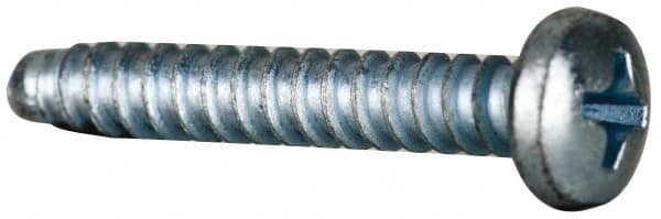 Value Collection - #8 Pan Head Phillips Sheet Metal Screw - Steel, 1" Length Under Head, AISI 1016, ASME B18.6.3, ASME B18.6.4 & SAE J933, Grade 1016-1024 - Americas Industrial Supply