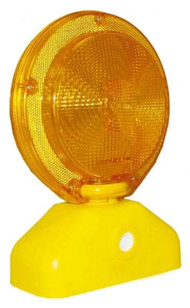 PRO-SAFE - 10-1/2" High Barricade Light - 1.3 Lb, Yellow Case & Amber Lens - Americas Industrial Supply